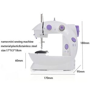 Jinyuan Mini Sewing Machine, Dual Speed Portable Sewing Machine for Beginner with Light, Sewing Kit for Kids, Household