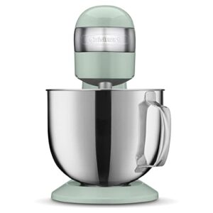 Cuisinart SM-50G Precision Master 5.5-Quart 12-Speed Stand Mixer with Mixing Bowl, Chef's Whisk, Flat Mixing Paddle, Dough Hook, and Splash Guard with Pour Spout, Agave Green, Manual