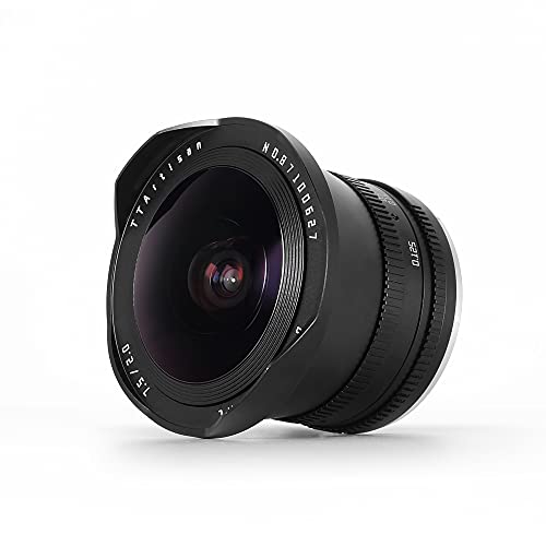 TTArtisan 7.5mm F2.0 APS-C Large Aperture Cameras Lens Fisheye Lens with ND 1000 Filter Compatible with Fuji X Mount Camera X-A1, X-A10, X-A2, X-A3, X-A5, X-A7, X-M1, X-M2, X-H1, X-T1, X-T10, X-T2