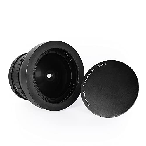 TTArtisan 7.5mm F2.0 APS-C Large Aperture Cameras Lens Fisheye Lens with ND 1000 Filter Compatible with Fuji X Mount Camera X-A1, X-A10, X-A2, X-A3, X-A5, X-A7, X-M1, X-M2, X-H1, X-T1, X-T10, X-T2