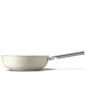 smeg cookware cream 12-inch wok