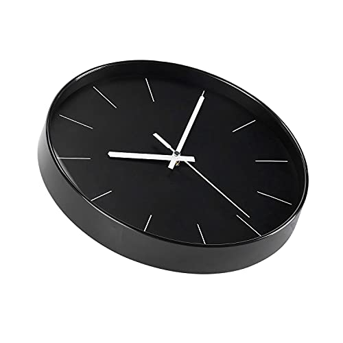 DIYZON Minimalist Wall Clock, 12'' Modern Luxury Silent Clock, No Ticking Quartz Movement, Battery Powered Wall Clock, Easy to Read, Decorating Bedroom Kitchen School Office