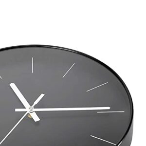 DIYZON Minimalist Wall Clock, 12'' Modern Luxury Silent Clock, No Ticking Quartz Movement, Battery Powered Wall Clock, Easy to Read, Decorating Bedroom Kitchen School Office