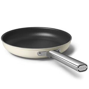 Smeg CKFF2801CRM Frying Pan 28cm Cream, Non-Stick, Aluminium, Patented Base