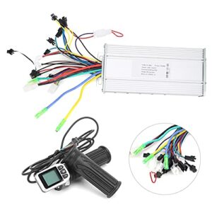 36V/48V 1000W Brushless Motor Controller & Twist Throttle Combo, 124DX LCD Throttle E-Bike Controller Set for Electric Scooter