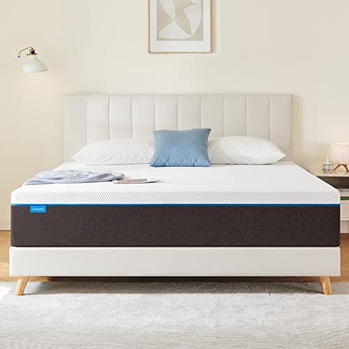 JINGWEI Queen Size Mattress, 12 inch Cooling-Gel Memory Foam Mattress Bed in a Box, Breathable Bed Mattress, 60" * 80"