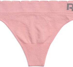 Reebok Women's Underwear - Seamless Thong (3 Pack), Size X-Large, Black/Rose Pink/Cream Pink