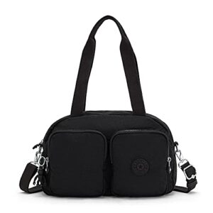 kipling womens women's cool defea shoulder bag, black noir, 13 l x 8.75 h 5 d us