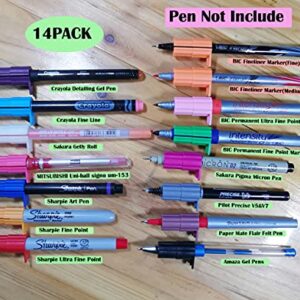 Pen Adapter Set Compatible with Cricut (Explore Air 3,Air 2,Air, and Maker 3,Maker), 14Pcs Pen Adapter Compatible with(Sharpie/Bic/Crayola/Sakura/Pilot/Paper Mate/Mitsubishi uni-Ball)