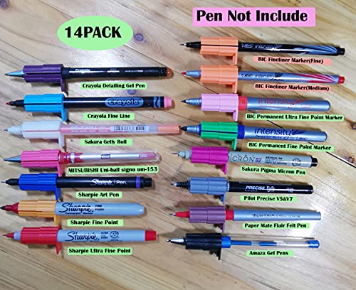 Pen Adapter Set Compatible with Cricut (Explore Air 3,Air 2,Air, and Maker 3,Maker), 14Pcs Pen Adapter Compatible with(Sharpie/Bic/Crayola/Sakura/Pilot/Paper Mate/Mitsubishi uni-Ball)