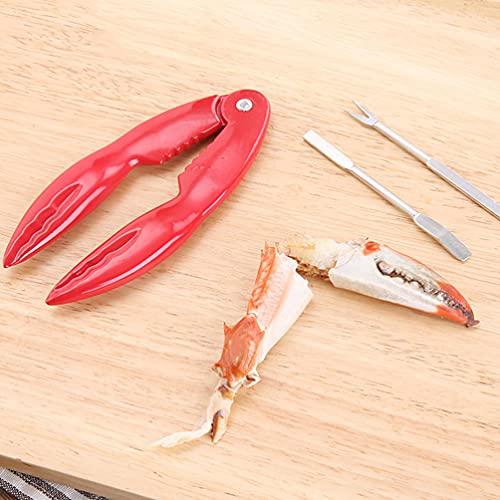 Lobster Forks Lobster Picks 2Pcs Crab Seafood Tools Crab Lobster Scissors Lobster Shell Opener Crab Legs Tool for Lobster Crab Crawfish Prawns Shrimp Red Lobster Shellers Crab Leg Crackers