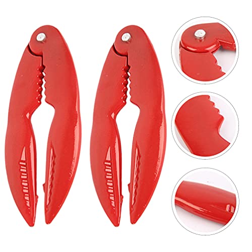 Lobster Forks Lobster Picks 2Pcs Crab Seafood Tools Crab Lobster Scissors Lobster Shell Opener Crab Legs Tool for Lobster Crab Crawfish Prawns Shrimp Red Lobster Shellers Crab Leg Crackers