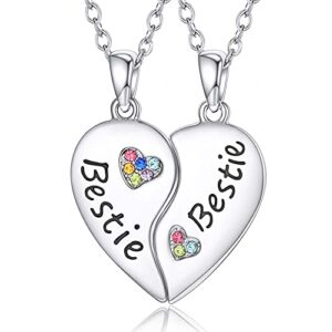 kingsin best friend necklace bff matching friendship sister necklaces for 2 best friend friendship jewelry gifts for 2 teen girls women sisters birthday