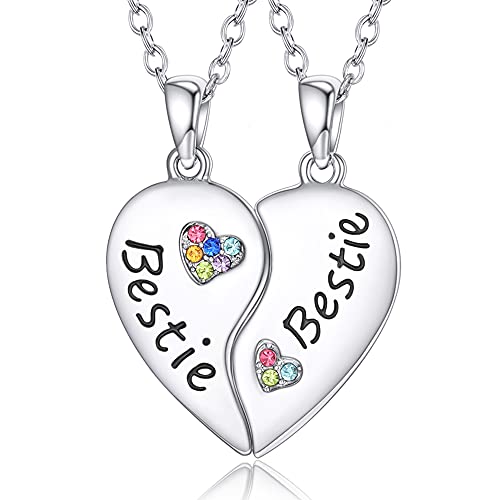 KINGSIN Best Friend Necklace BFF Matching Friendship Sister Necklaces for 2 Best Friend Friendship Jewelry Gifts for 2 Teen Girls Women Sisters Birthday