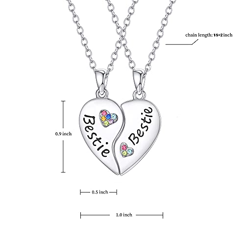 KINGSIN Best Friend Necklace BFF Matching Friendship Sister Necklaces for 2 Best Friend Friendship Jewelry Gifts for 2 Teen Girls Women Sisters Birthday