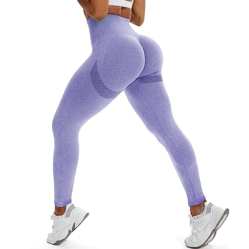 SEASUM Seamless Leggings for Women Scrunch Butt Lifting Booty High Waisted Workout Gym Yoga Pants Tights XS