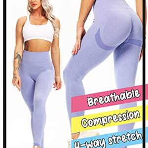 SEASUM Seamless Leggings for Women Scrunch Butt Lifting Booty High Waisted Workout Gym Yoga Pants Tights XS