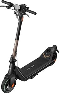 niu electric scooter for adults - kqi3 pro with 350w power, 31 miles long range, max speed 20mph, wider deck, triple braking system, 9.5'' tubeless fat tires, portable & folding, ul certified