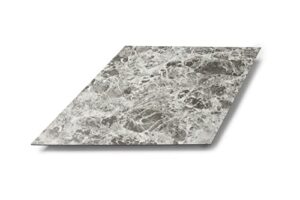 lucida surfaces luxury vinyl floor tiles | glue down adhesive flooring | marble look rhombus shaped tile | mosaicore | single sample tile