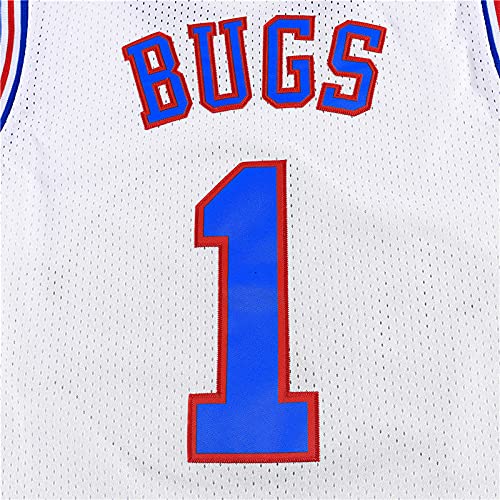 Ruzipa Mens Basketball Jerseys Movie Space Jersey Shirts Bugs XS, #1-white