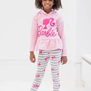 Barbie Little Girls Peplum Fleece Hoodie & Peplum Leggings Pink 7-8