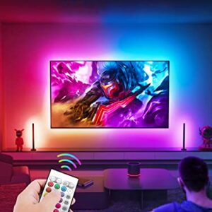 KANTUTOE LED Lights for TV, 16.4ft TV LED Lights for 45-75 Inch, RGB TV Lights Backlight Behind, Music Sync Bluetooth APP and Remote Control TV LED Strip Lights USB Powered for Bedroom/Gaming