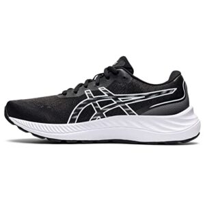 asics women's gel-excite 9 running shoes, 8, black/white