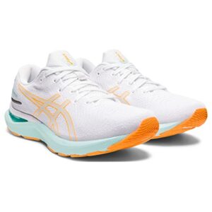 ASICS Women's Gel-Cumulus 24 Running Shoes, 9.5, White/Orange POP