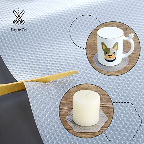 BAKHUK 9pcs Refrigerator Mats Refrigerator Liners Refrigerator Pads, Refrigerator Liners for Shelves Washable Fridge Liners, Drawer Table Placemats for Kitchen, Clear, 11x17.7 Inches