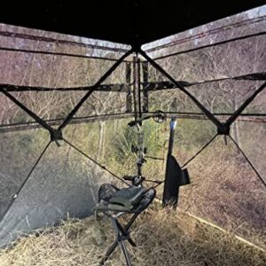 XProudeer Hunting Blind See Through Ground Blinds with 270 Degree,2-3 Person Pop Up Portable Hunting Blinds with Chair,Camouflage Hunting Tent for Deer & Turkey Hunting