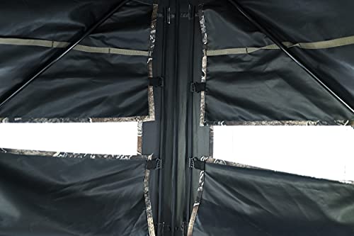 Browning Eclipse Tent Hunting Blind Featuring 360 Degree Windows with Silent Open, Durable Fiberglass Poles, Gear Pockets, and Brush Loops for Extra Concealment, Mossy Oak Country DNA