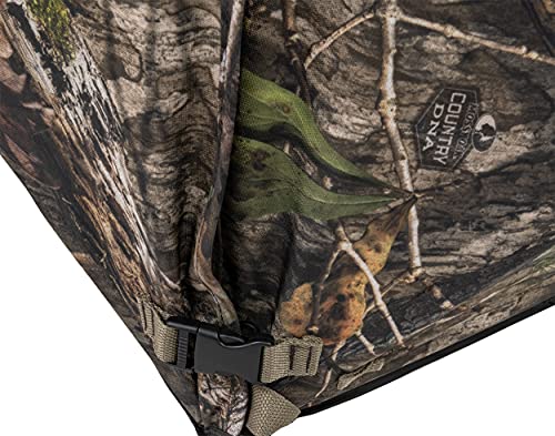 Browning Eclipse Tent Hunting Blind Featuring 360 Degree Windows with Silent Open, Durable Fiberglass Poles, Gear Pockets, and Brush Loops for Extra Concealment, Mossy Oak Country DNA