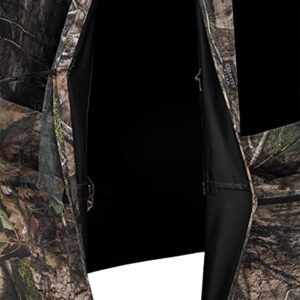 Browning Eclipse Tent Hunting Blind Featuring 360 Degree Windows with Silent Open, Durable Fiberglass Poles, Gear Pockets, and Brush Loops for Extra Concealment, Mossy Oak Country DNA