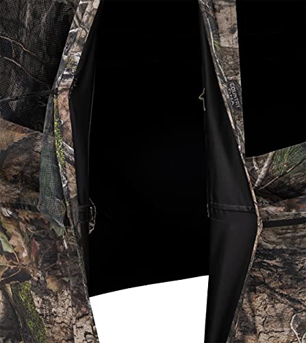 Browning Eclipse Tent Hunting Blind Featuring 360 Degree Windows with Silent Open, Durable Fiberglass Poles, Gear Pockets, and Brush Loops for Extra Concealment, Mossy Oak Country DNA