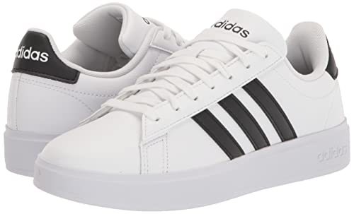 adidas Women's Grand Court 2.0 Tennis Shoe, FTWR White/Core Black/Core Black, 6.5