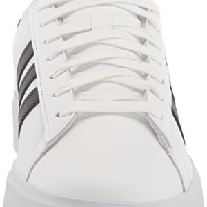 adidas Women's Grand Court 2.0 Tennis Shoe, FTWR White/Core Black/Core Black, 6.5