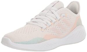 adidas women's fluidflow 2.0 running shoe, ftwr white/almost pink/bliss orange, 8