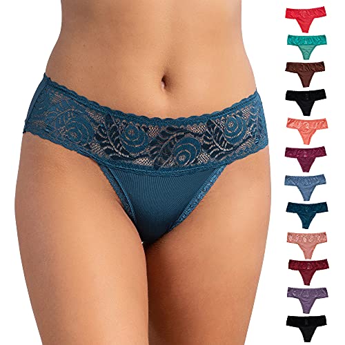 Alyce Intimates Women’s All Lace Thong, Pack of 12