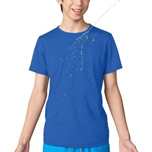boys tshirts & boys long sleeve shirts | back to school | tag free cotton child tee - dark blue - size 8-9 by the good day lab