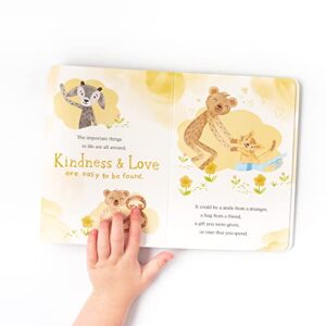 Slumberkins 14" Kin & Board Book | Promotes Gratitude, Respect & Sharing | Social Emotional Tools for Ages 0+ (Honey Bear Kin & Board Book)