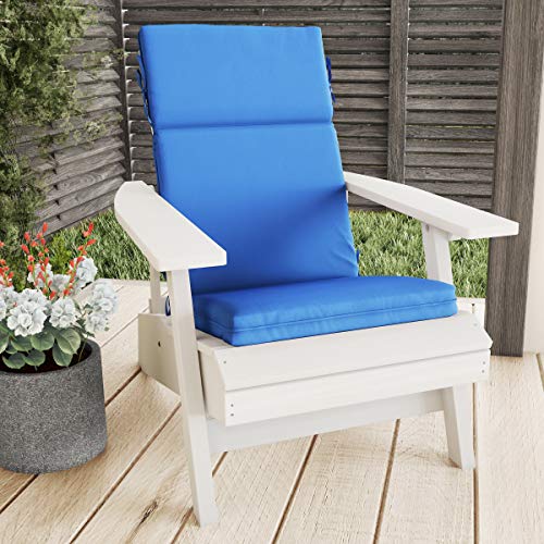 Lavish Home Blue High-Back Patio Cushion– for Outdoor Furniture, Adirondack, Rocking or Dining Chairs LHC