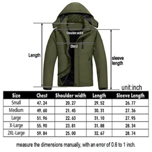 Jingangjin Men's Mountain Waterproof Ski Jacket Winter Windbreaker Warm Hooded Snowboarding Raincoat Jackets