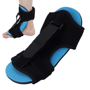 plantar fasciitis support foot drop orthotic brace women men adjustable night splint for plantar fasciitis, arch foot pain (blue)