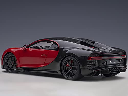 Auto Art Models 2019 Bugatti Chiron Sport Italian Red and Carbon Black 1/18 Model Car by Autoart 70996