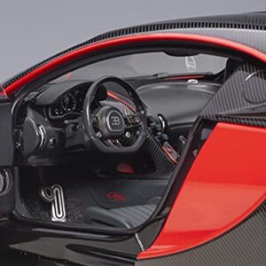 Auto Art Models 2019 Bugatti Chiron Sport Italian Red and Carbon Black 1/18 Model Car by Autoart 70996