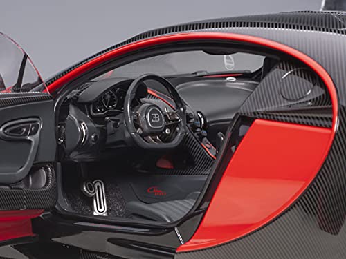 Auto Art Models 2019 Bugatti Chiron Sport Italian Red and Carbon Black 1/18 Model Car by Autoart 70996