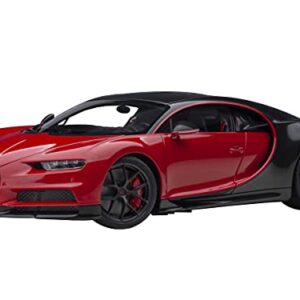 Auto Art Models 2019 Bugatti Chiron Sport Italian Red and Carbon Black 1/18 Model Car by Autoart 70996