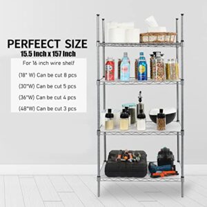 PABUSIOR Shelf Liner for Wire Shelving - Transparent Pantry Shelf Liner for Wire Shelves, 15.5" x157Inch, Easy to Cut, Thicken Plastic Kitchens Cabinet Drawer Liner, Refrigerator Shelf Liners