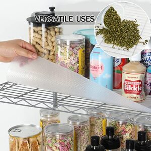 PABUSIOR Shelf Liner for Wire Shelving - Transparent Pantry Shelf Liner for Wire Shelves, 15.5" x157Inch, Easy to Cut, Thicken Plastic Kitchens Cabinet Drawer Liner, Refrigerator Shelf Liners