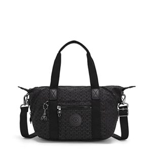 kipling women’s art mini tote bag, lightweight small weekender, nylon travel handbag, signature emb